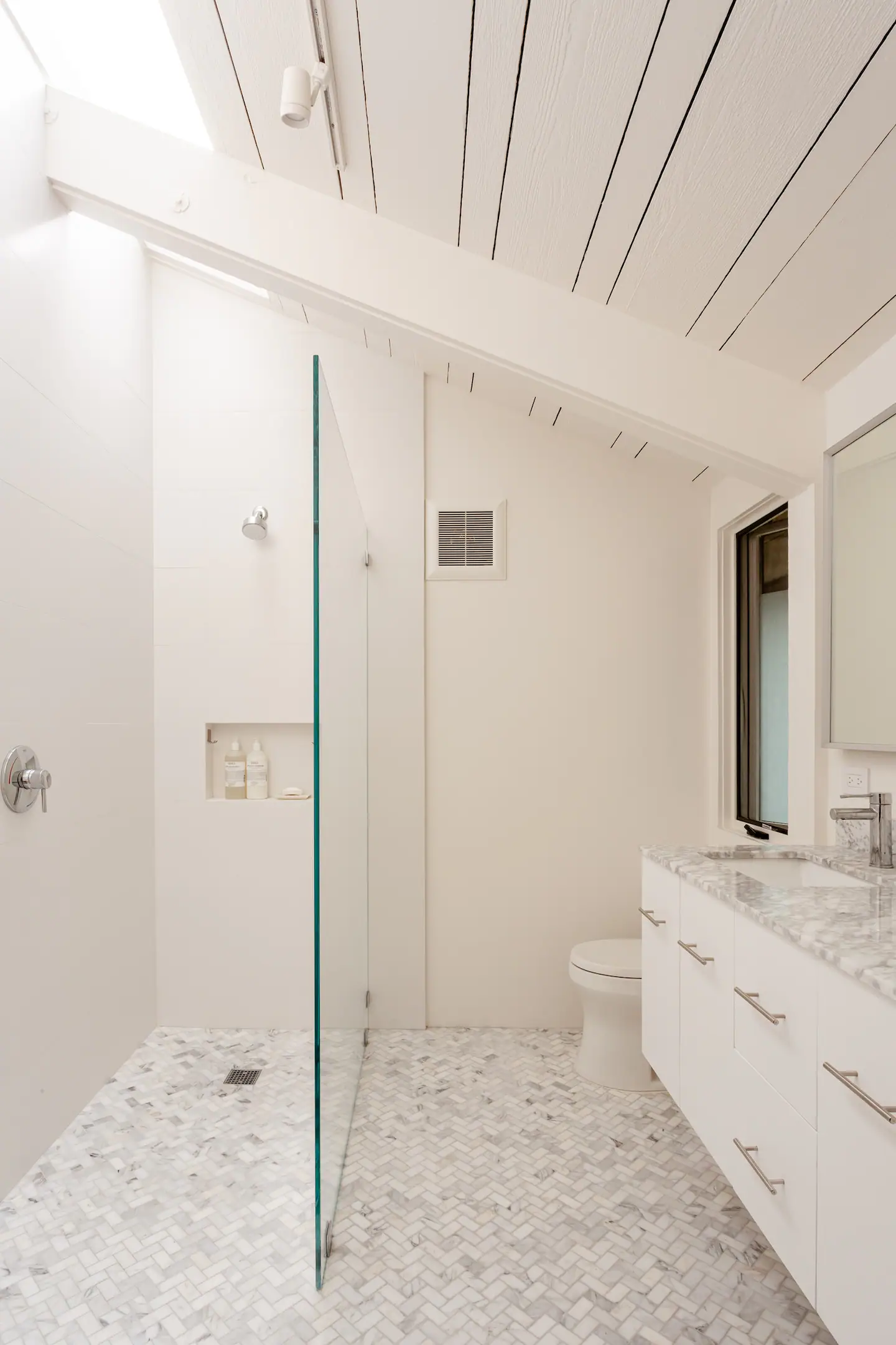 Primary walk-in shower